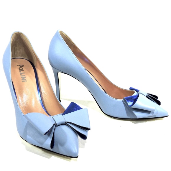 🇮🇹Pollini🇮🇹Women's Blue Leather PAMPS